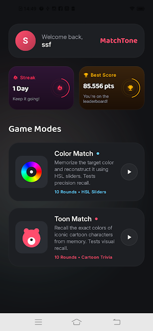 MatchTone: Color Match Game Screenshot 0