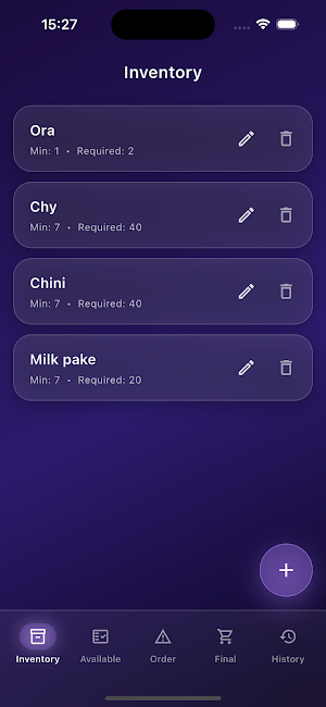 Groceries App Screenshot 1