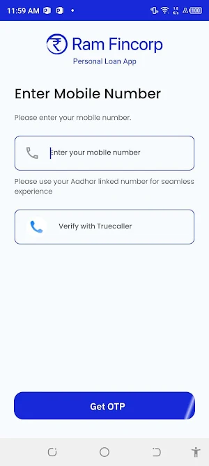 Ram Fincorp: Personal Loan App Screenshot 1