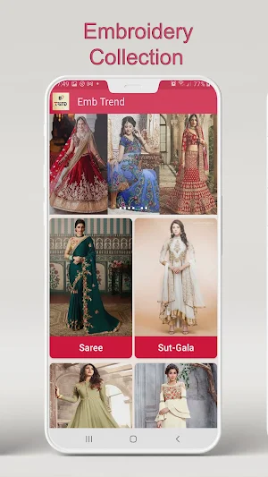 Embroidery Saree Design Trend Screenshot 2