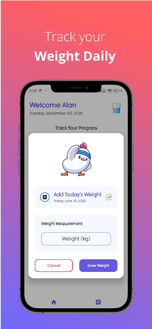 Health Tracker: Weight & Water Screenshot 1