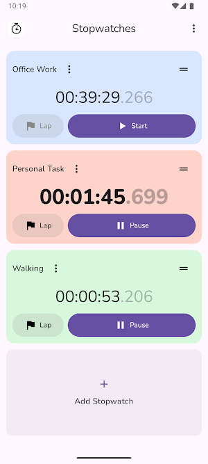 Stopwatches Screenshot 1