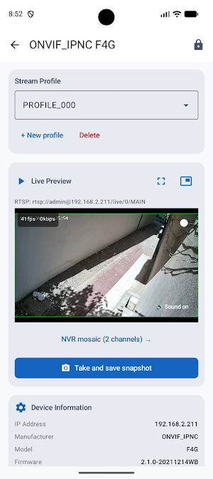 Onvif Manager Screenshot 2