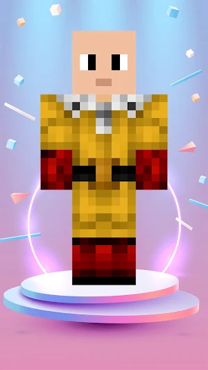 Saitama Skin for Minecraft Screenshot 1