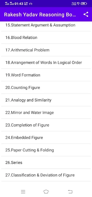 Rakesh Yadav Reasoning Book in Hindi Offline Screenshot 1