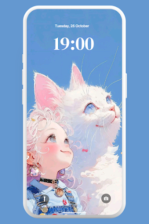 Anime Cat Wallpaper 4K Screenshot 2