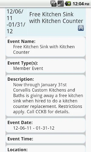 Corvallis Chamber of Commerce Screenshot 3
