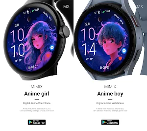 MIMIX Anime boy&girl Watchface Screenshot 1