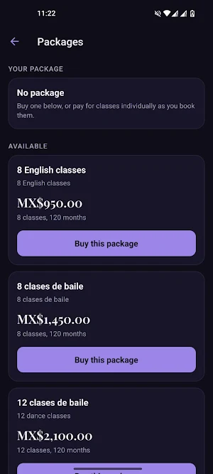 BailaYa - Book dance classes Screenshot 1