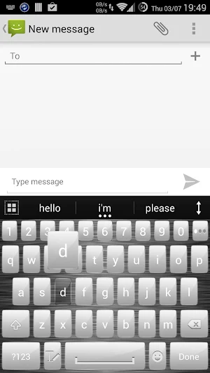 AI Keyboard Theme Metal White Screenshot 2