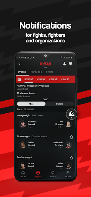 FightApp - MMA Results Screenshot 3