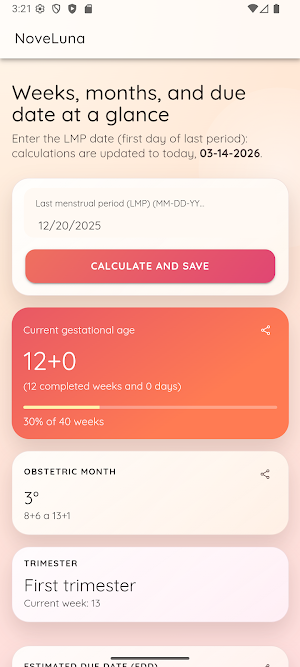 NoveLuna - Pregnancy Companion Screenshot 0