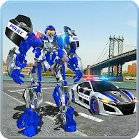 US Police Car Real Robot Transform: Robot Car Game