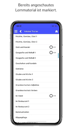 Vokabeltrainer Rumantsch Puter Screenshot 1