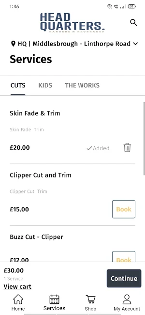 Head Quarters Barbers Screenshot 1