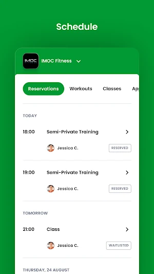IMOC Fitness Screenshot 2