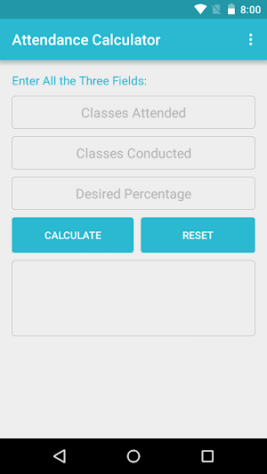 Attendance Calculator Screenshot 0