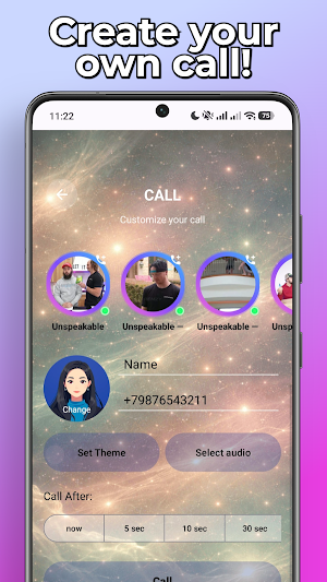 Unspeakable Fake Call & Chat Screenshot 3
