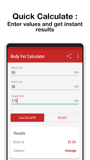 Body Fat Calculator Screenshot 1