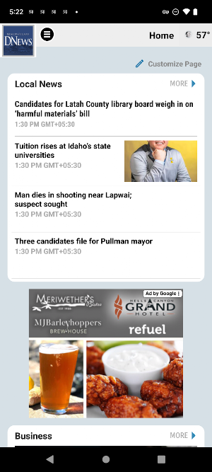 The Moscow-Pullman Daily News Screenshot 1