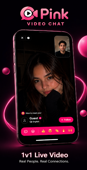 Pink Video Chat: 1v1 Live Chat Screenshot 0