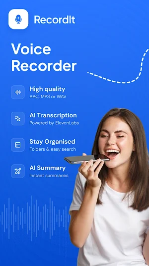 RecordIt: AI Voice Recorder Screenshot 0
