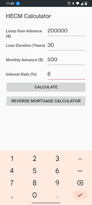 Reverse Mortgage Calculator Screenshot 0