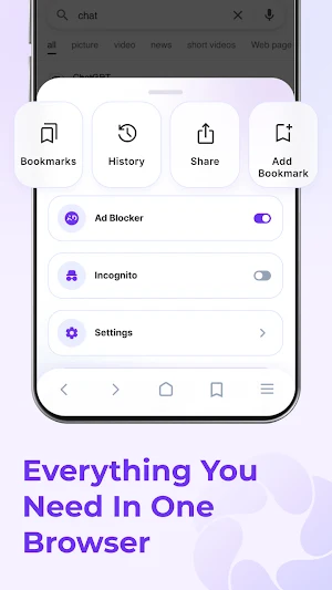 MobBrowse: Fast, Safe, Private Screenshot 1