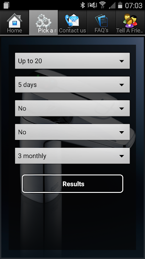 Billi Water Filter Selector Screenshot 1