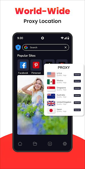 Proxy Browser - Fast & Private Screenshot 2