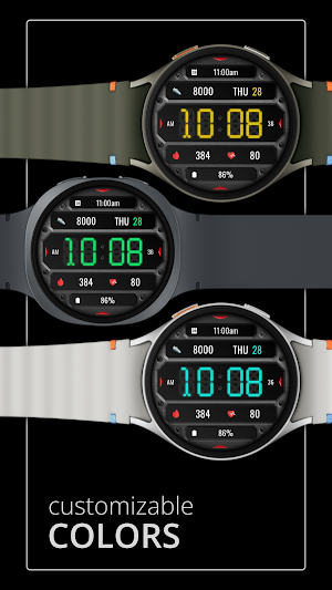 DADAM132: Digital Watch Face Screenshot 1