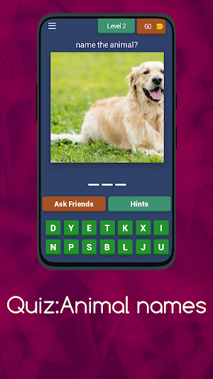 QUIZ:ANIMAL NAMES Screenshot 2