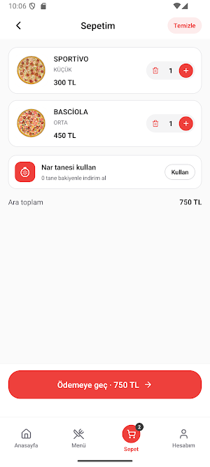İzabella Pizza Screenshot 2