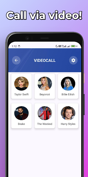 Singers Fake Video Call & Chat Screenshot 1