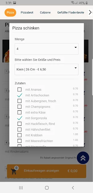 Pizza Bodensee Friedrichshafen Screenshot 3