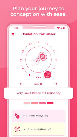 Period Tracker & Pregnancy App Screenshot 2
