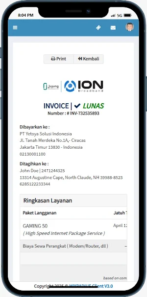 Member Ion Boardband Screenshot 2