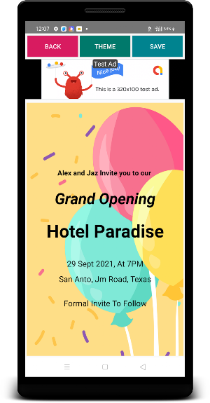Opening Ceremony Invitation Screenshot 1