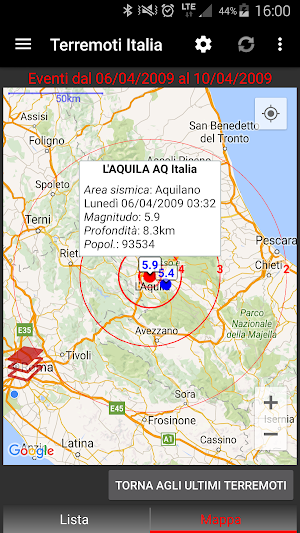Terremoti Italia No Banner screenshot 2