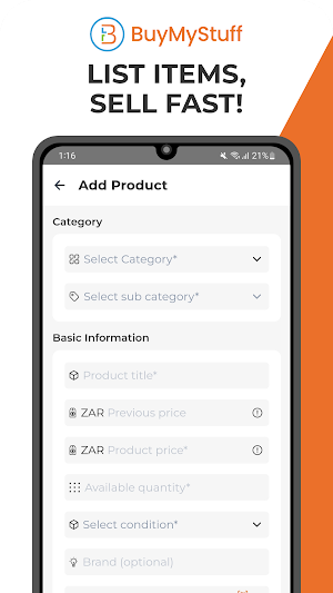 BuyMyStuff Seller Screenshot 1