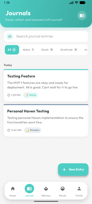 Personal Haven Screenshot 2