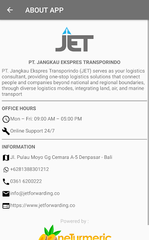 JET Tracking App Screenshot 2