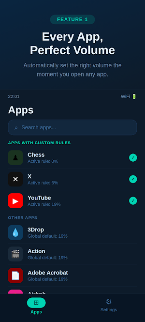 Volume Control by App — Auto Screenshot 0