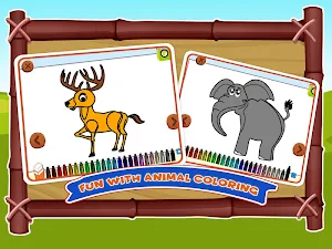 Zoo Animals Sounds Games - Coloring Jigsaw Puzzle Screenshot 1