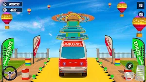 Ambulance Stunts Driving: Mega Ramp GT Racing Screenshot 3