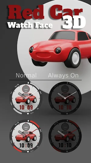 Red Car 3D - Watch Face Screenshot 3