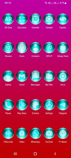 Cyan Pixl Glass Icon Pack Screenshot 1