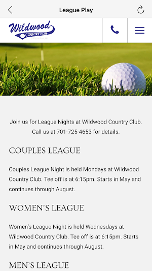 Wildwood Country Club. Screenshot 1