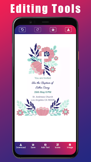 Baptism Communion Invitation Screenshot 2