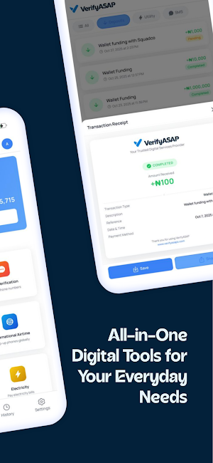 VerifyAsap: SMS & Bill Payment Screenshot 1